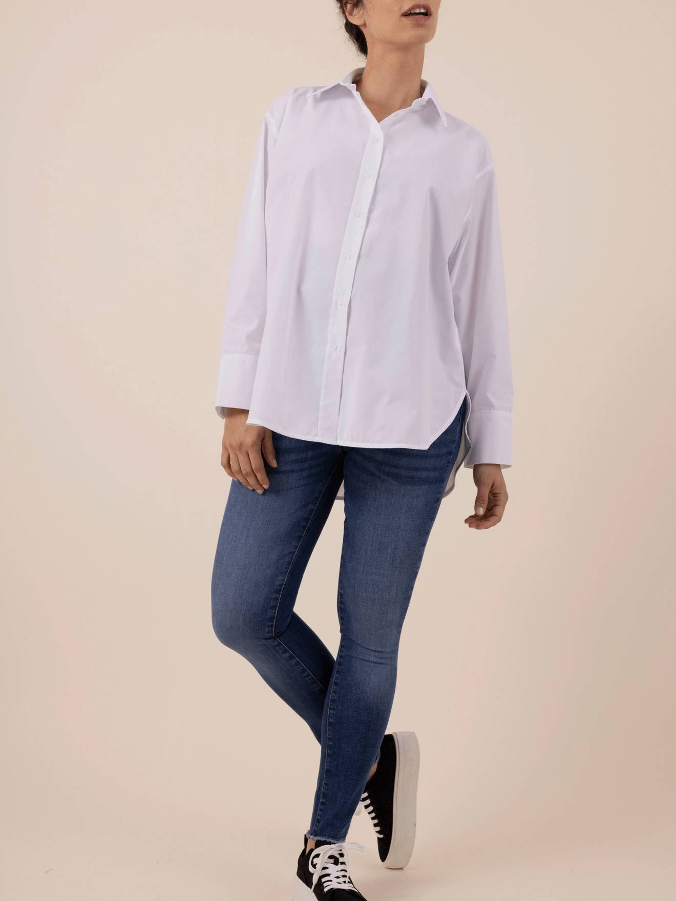 7 8 Length Jeans with Seamless Belly Band for Maternity