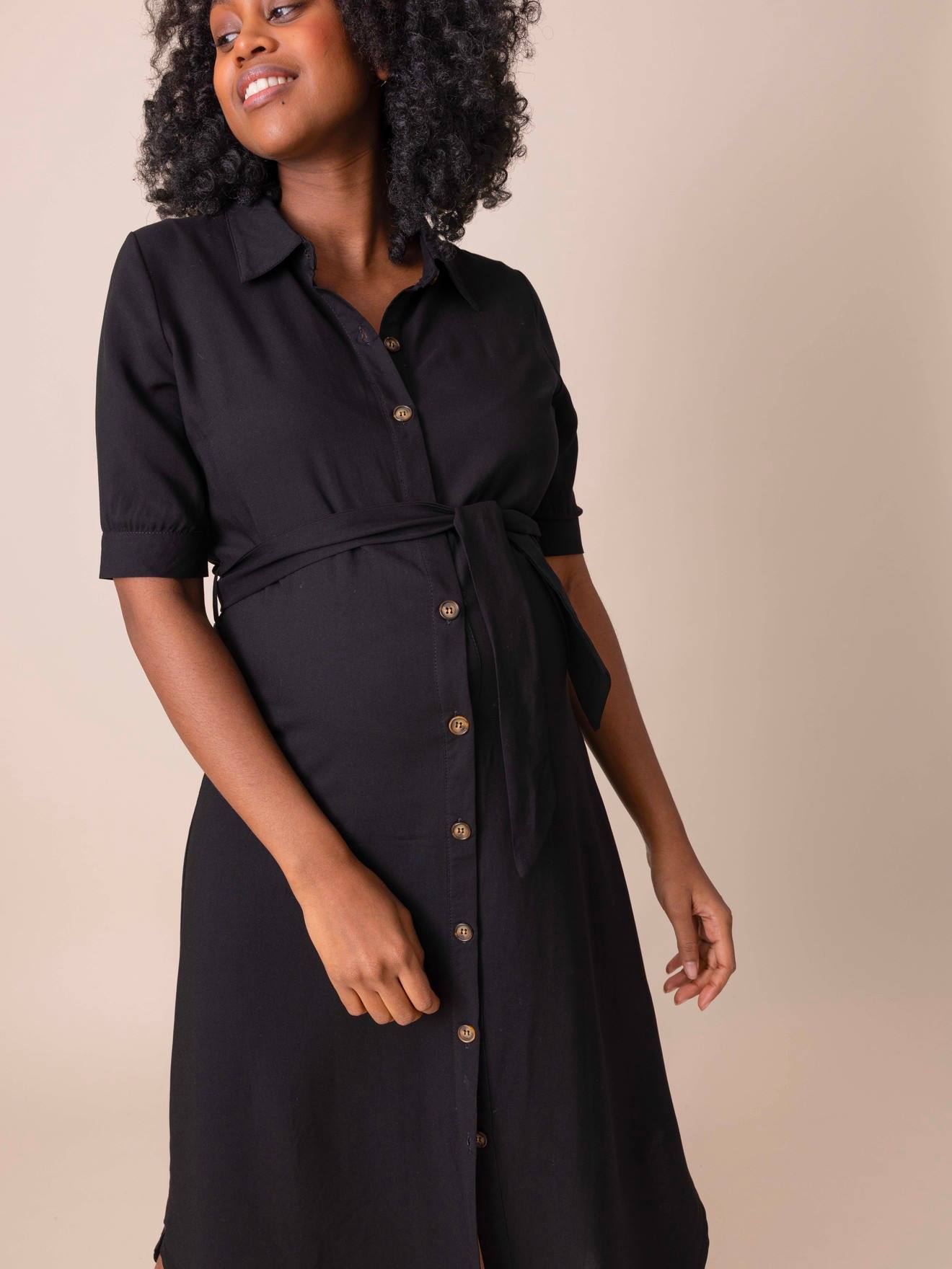 Maternity Button-Down Shirtdress