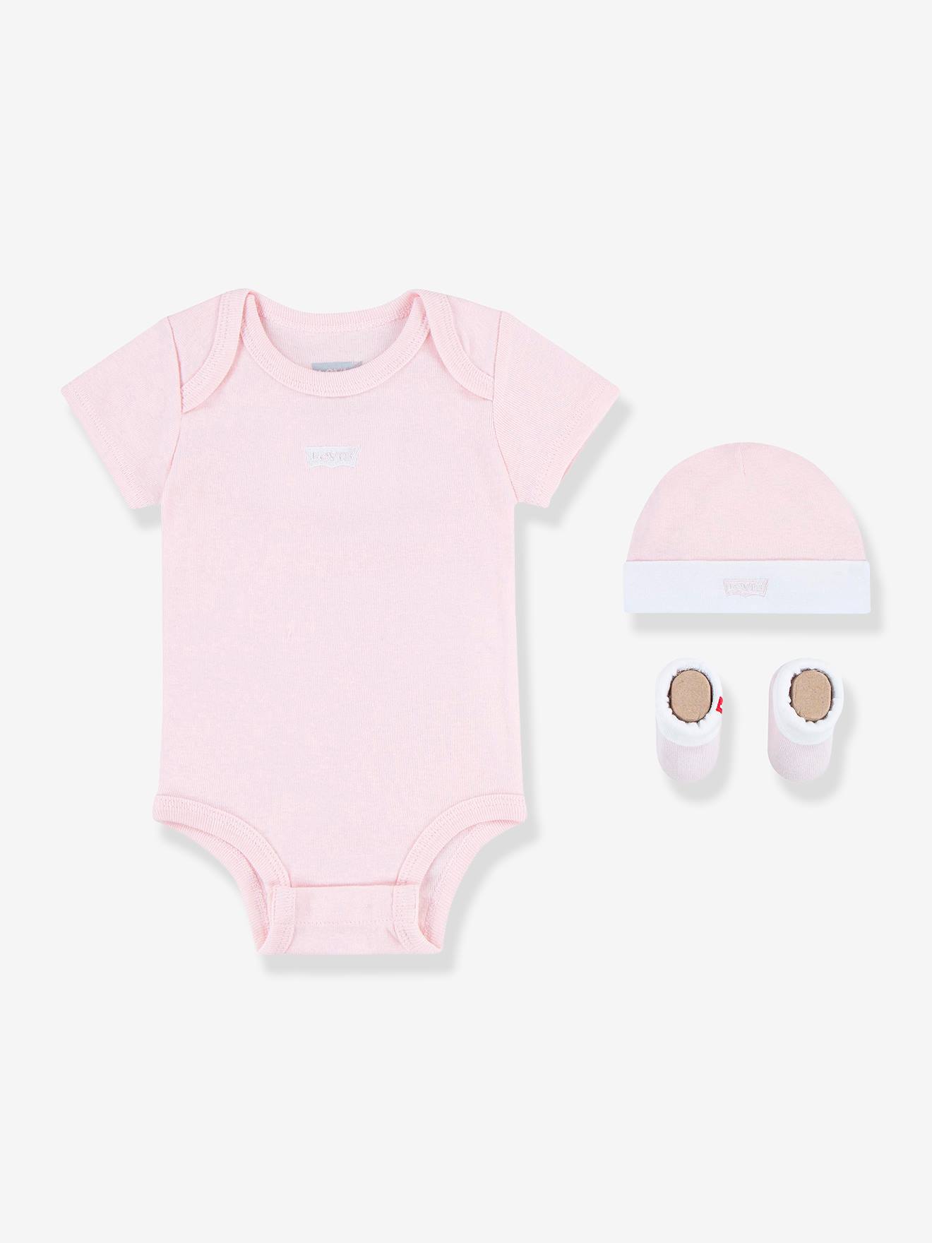 Set of 3 Batwing Items by Levi’s(r) for Babies pale pink