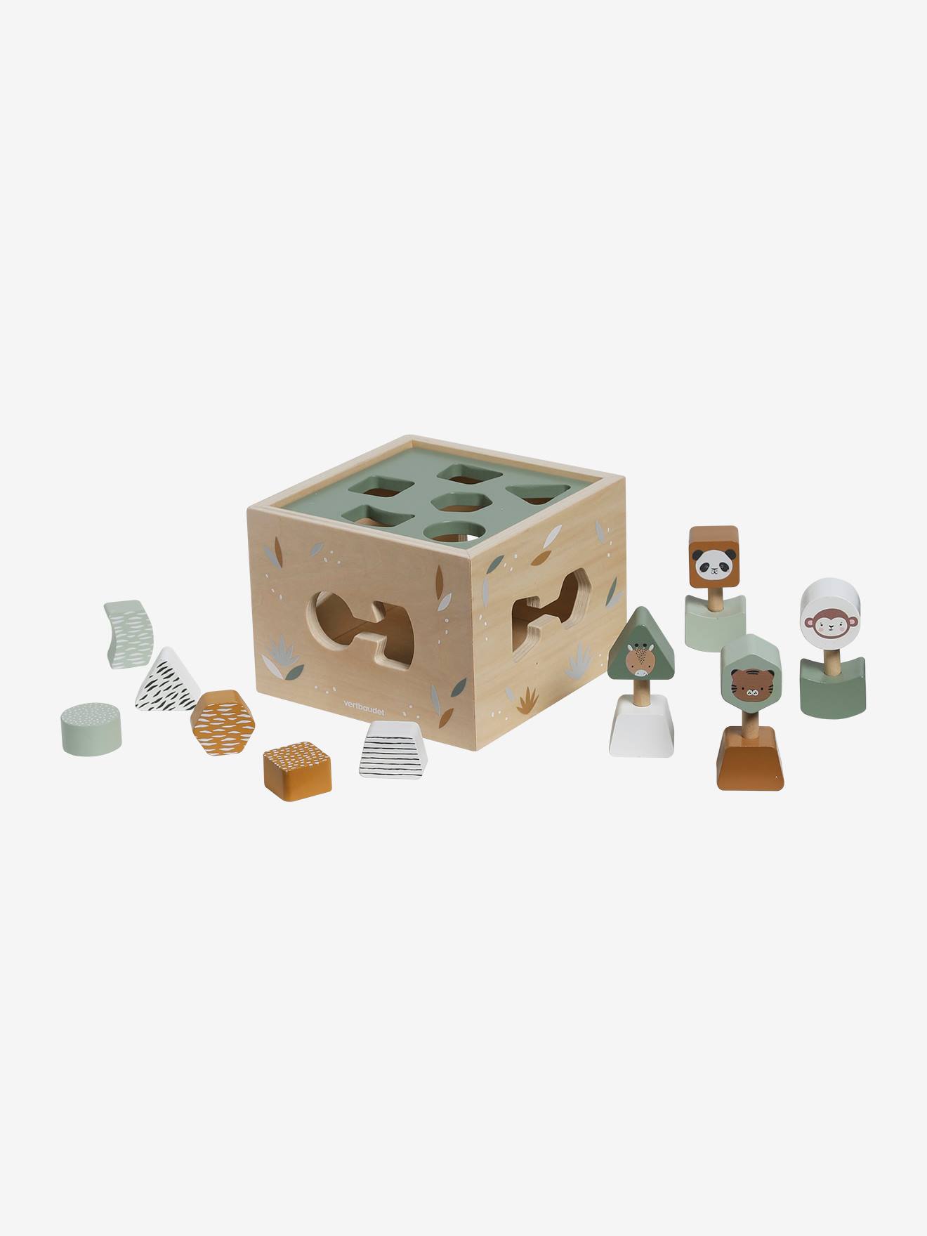 Box with Shapes to Sort & Fit in FSC® Wood - Tanzania wood