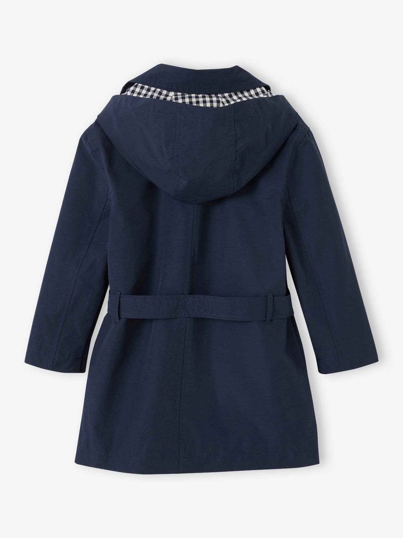 Girls navy trench coat on sale