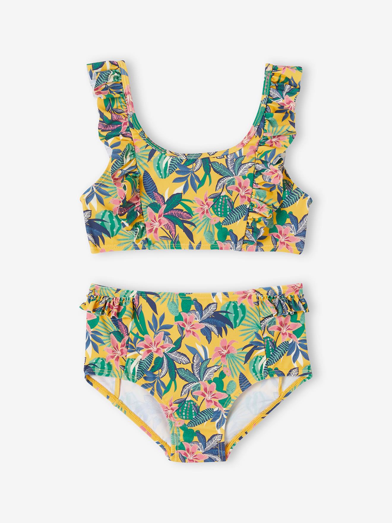 Bikini with Exotic Print mustard