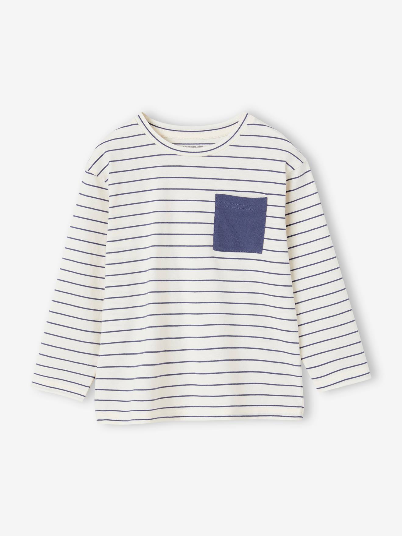 Striped T-Shirt for Boys slate blue