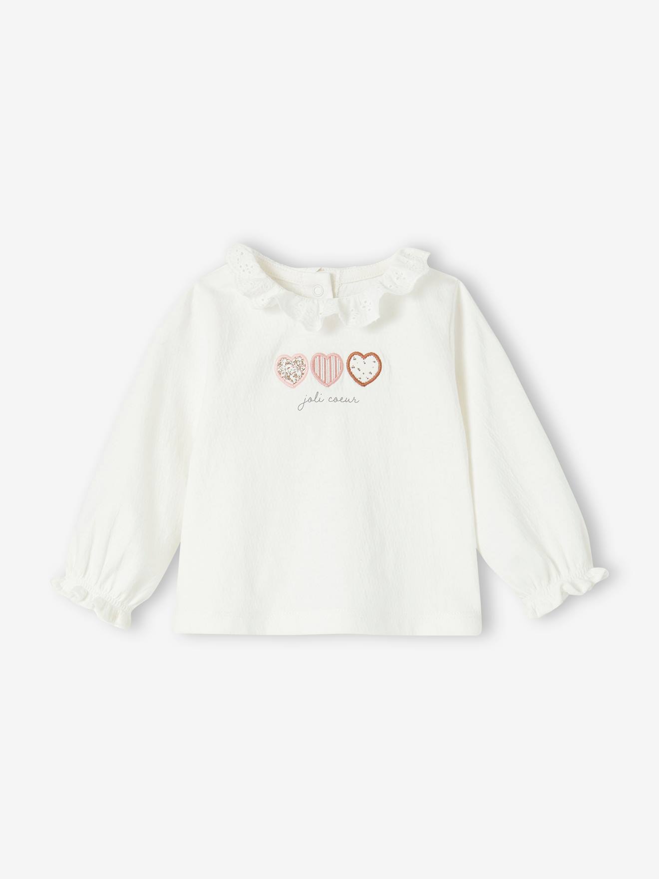 Top with Collar in Broderie Anglaise