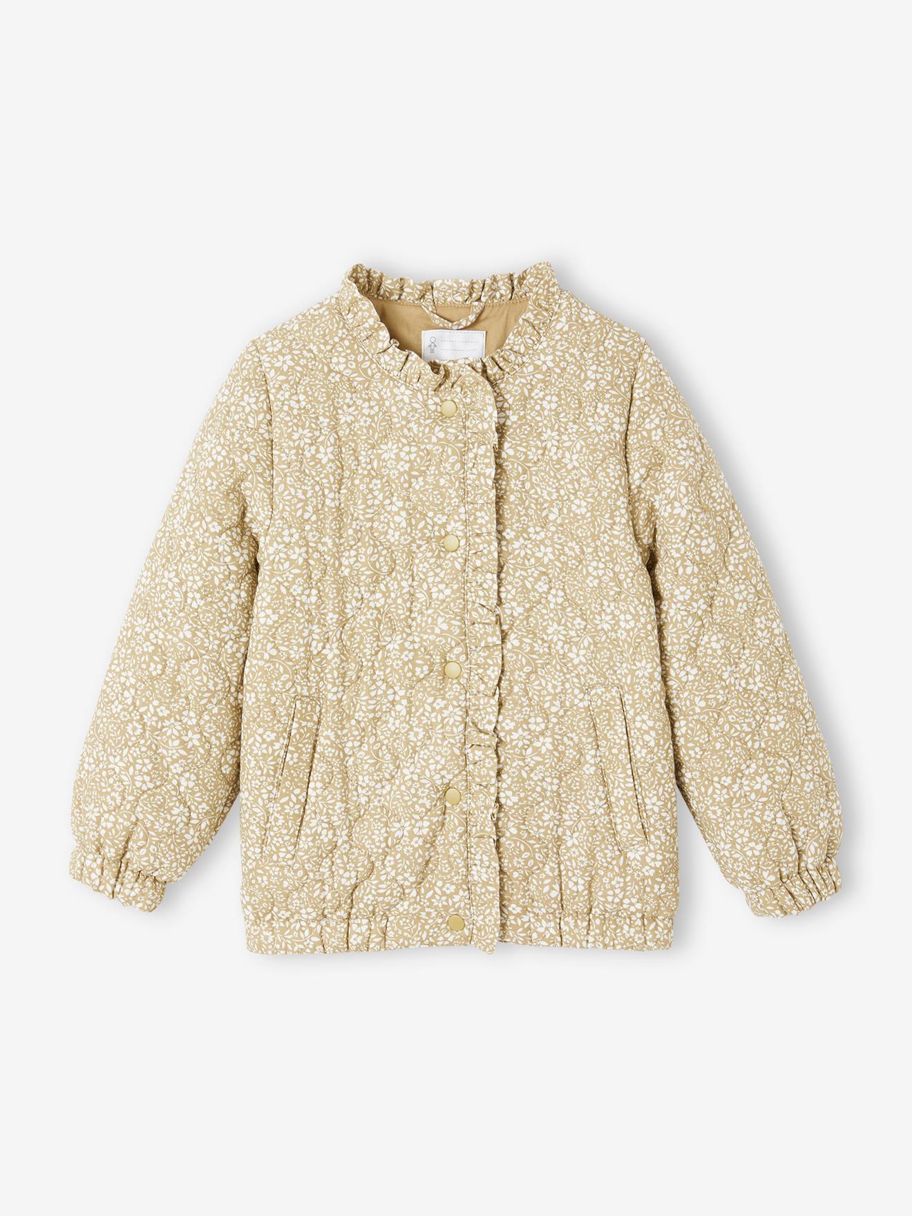 Padded Jacket with Floral Print