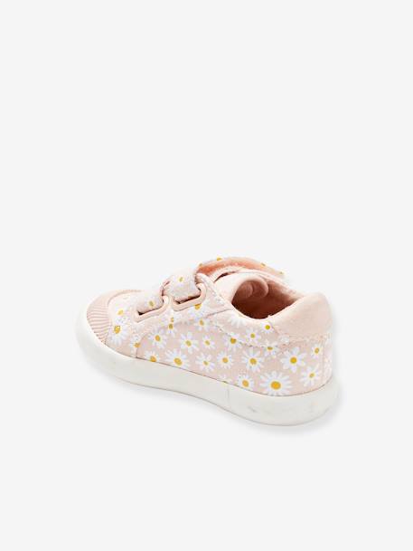 Touch-Fastening Trainers in Canvas for Baby Girls BLUE LIGHT ALL OVER PRINTED+printed pink+printed violet+rose+White 