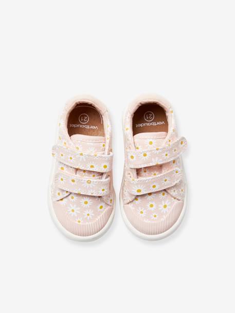 Touch-Fastening Trainers in Canvas for Baby Girls BLUE LIGHT ALL OVER PRINTED+printed pink+printed violet+rose+White 