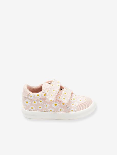 Touch-Fastening Trainers in Canvas for Baby Girls BLUE LIGHT ALL OVER PRINTED+printed pink+printed violet+rose+White 