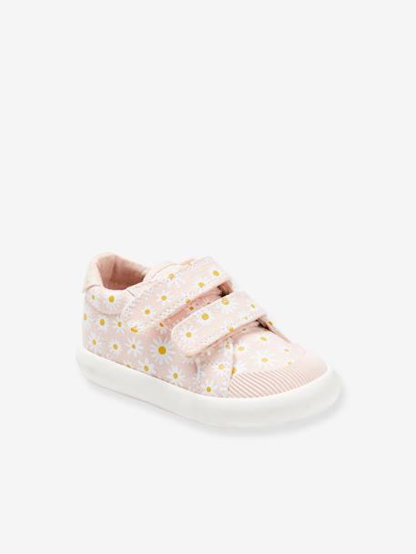 Touch-Fastening Trainers in Canvas for Baby Girls BLUE LIGHT ALL OVER PRINTED+printed pink+printed violet+rose+White 