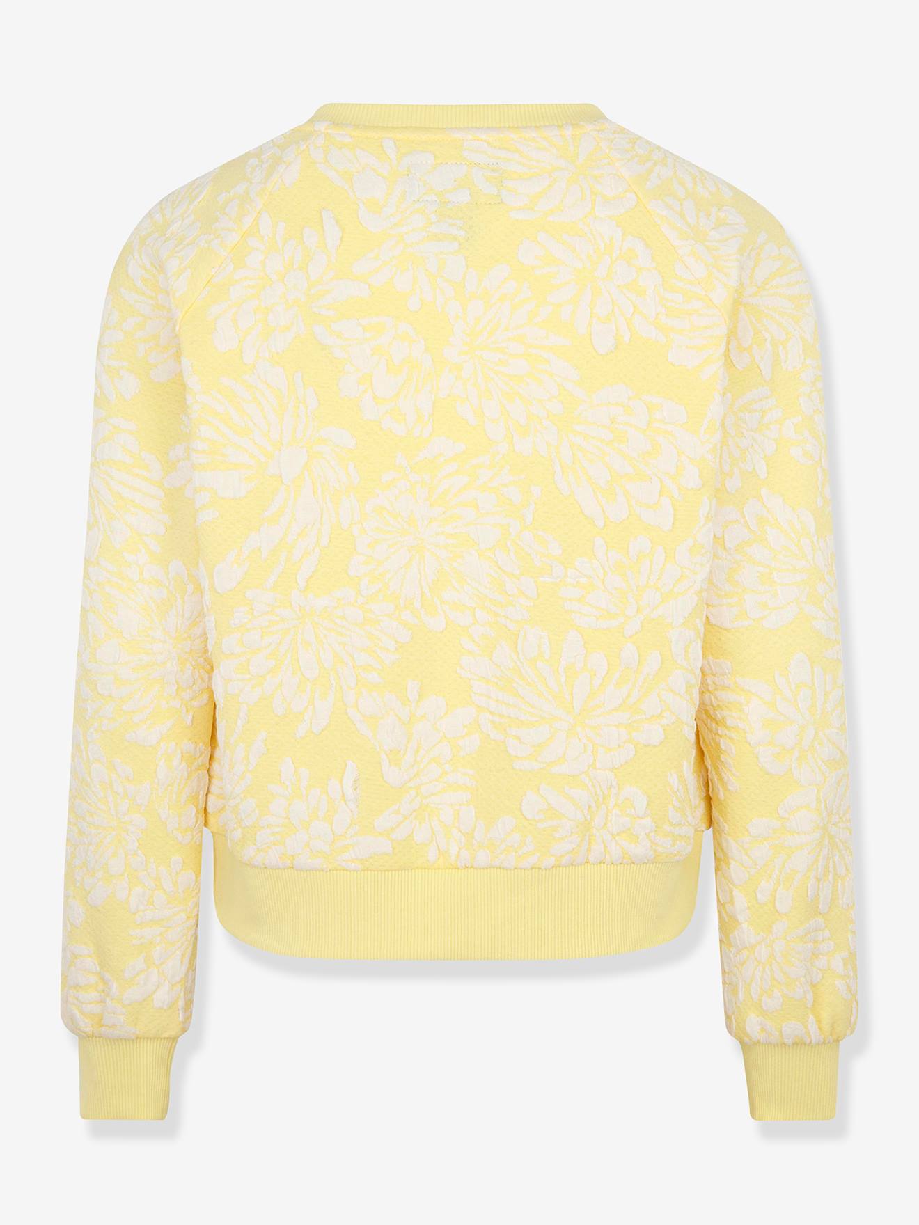 Sweatshirt with Embroidered Flowers for Girls