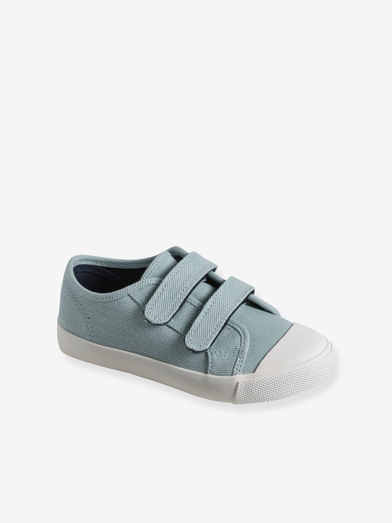 Fabric Trainers with Hook-&-Loop Straps, for Children sky blue
