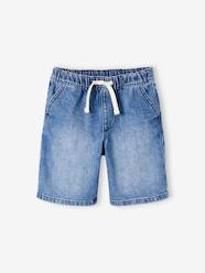 Boys-Easy-to-Slip-On Denim Bermuda Shorts for Boys