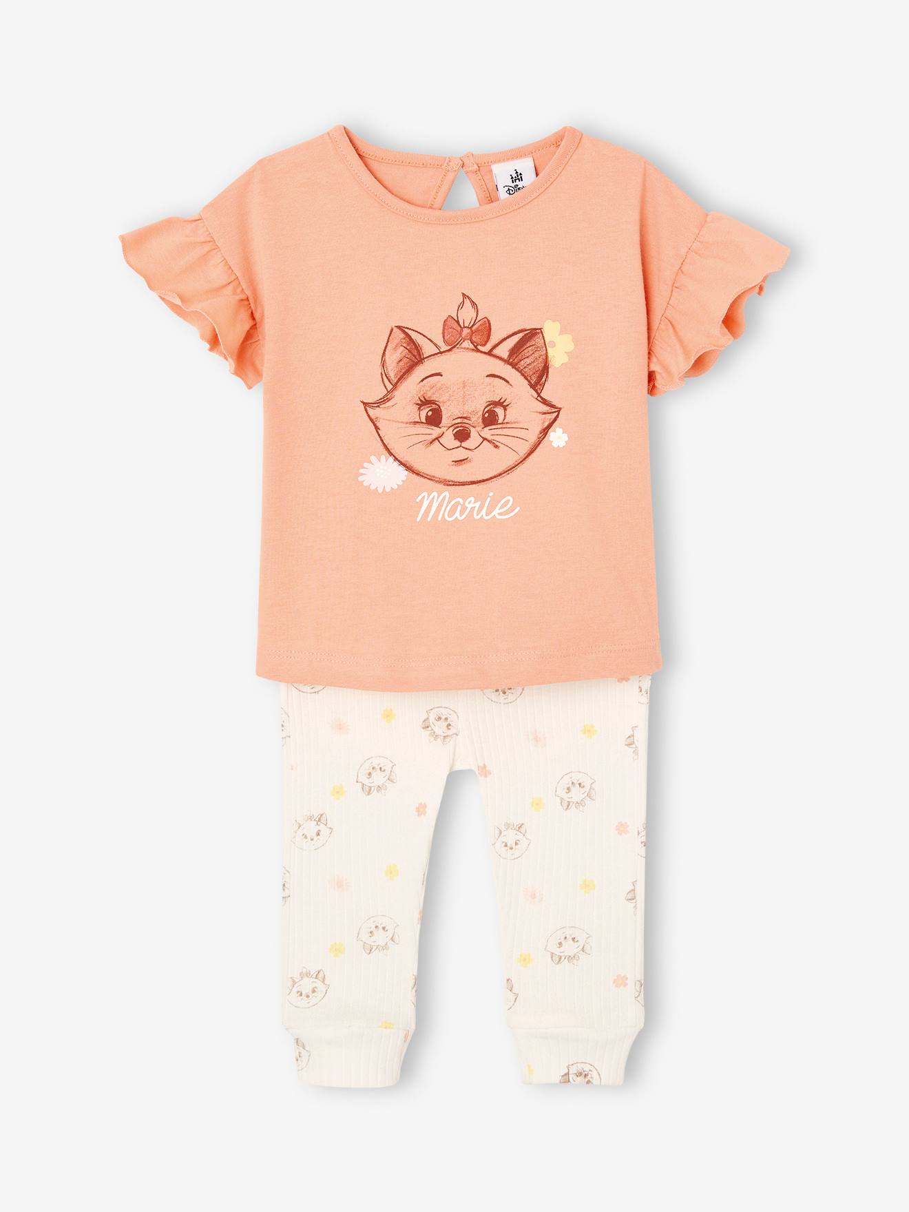 Marie of The Aristocats T-Shirt + Leggings Combo by Disney(r) for Babies apricot
