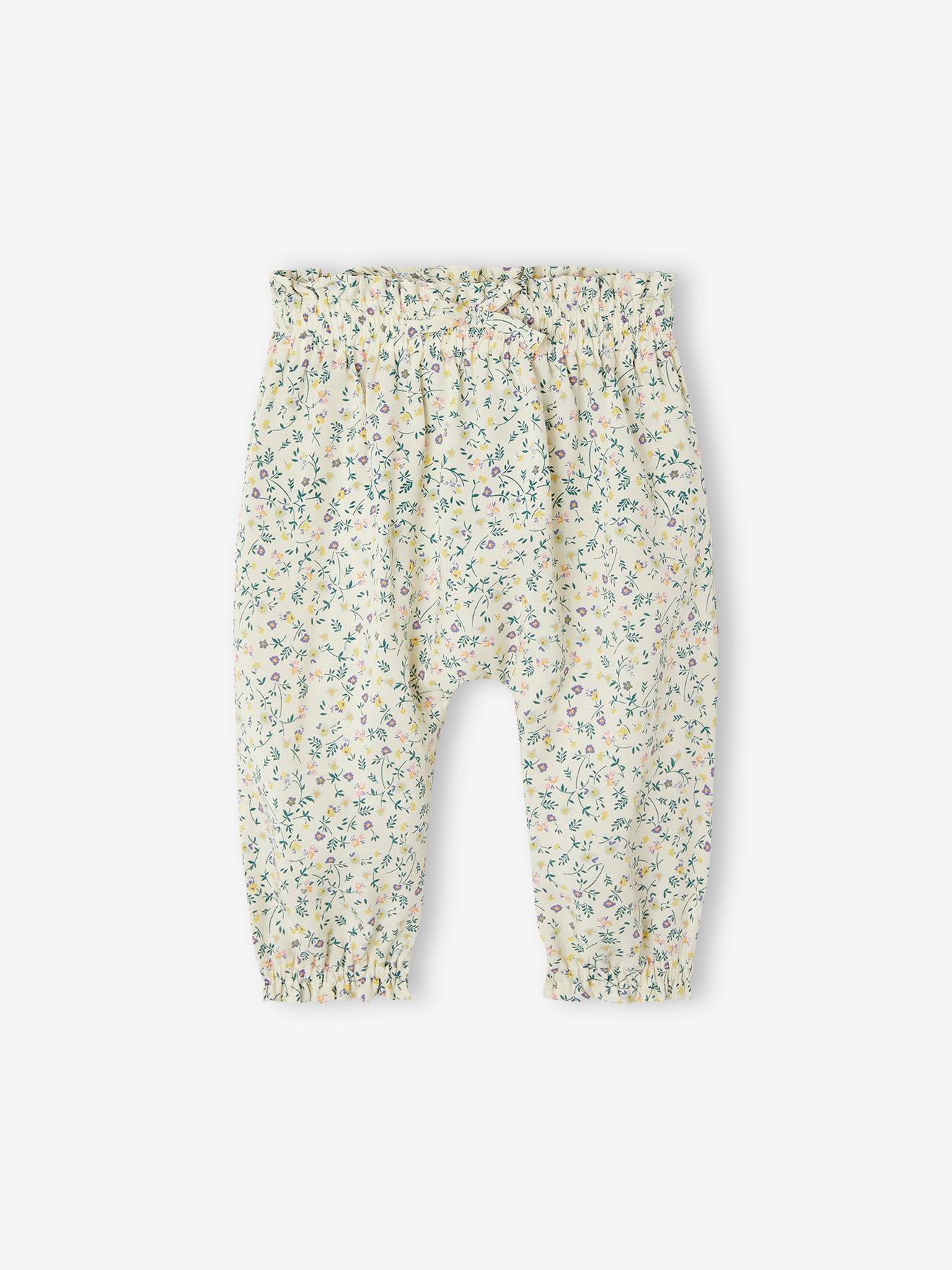Loose-Fitting Printed Trousers, for Babies printed violet