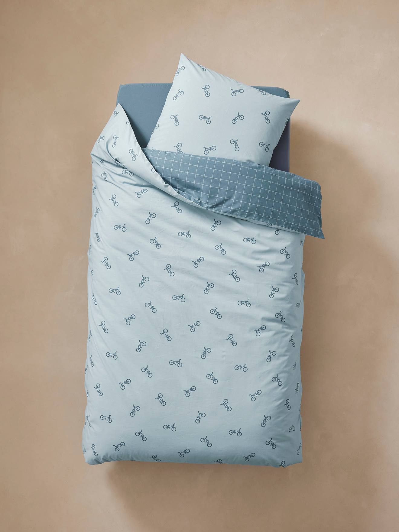 Reversible Duvet Cover + Pillowcase Essentials Set in Recycled Cotton