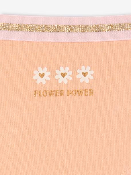 Pack of 7 Flower Shorties in Organic Cotton for Girls rose 