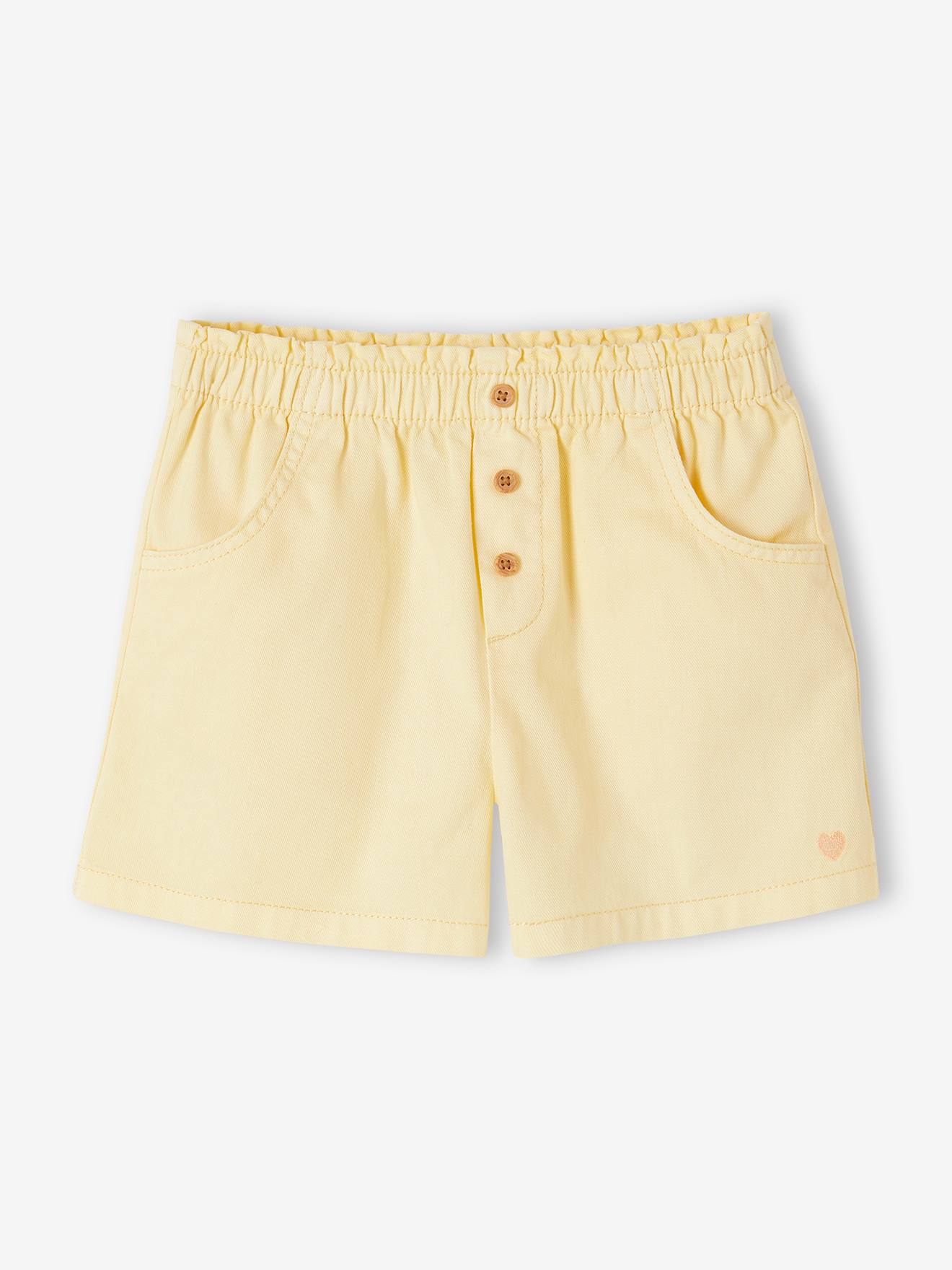 Colourful Shorts, Easy to Put On, for Girls pastel yellow