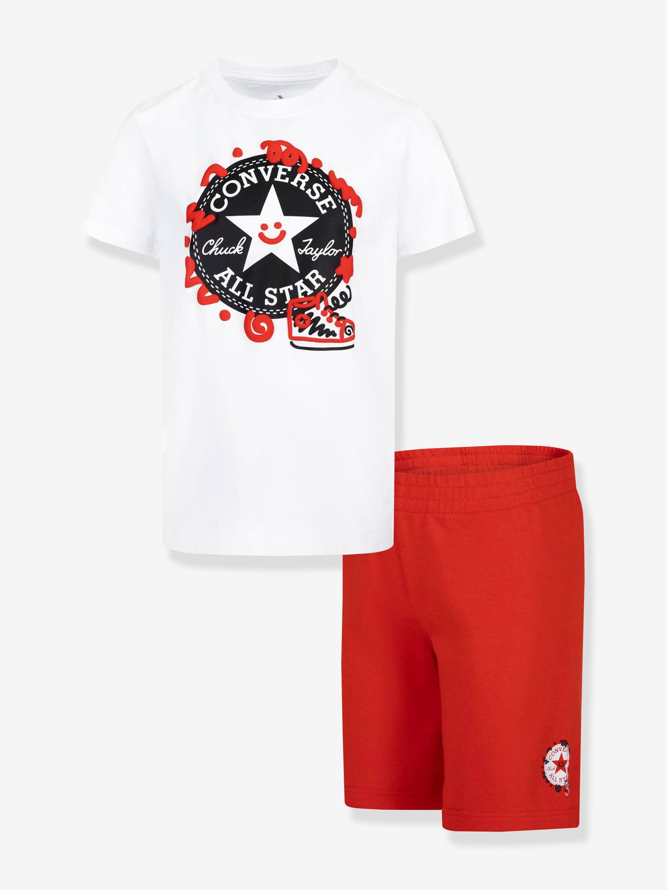 T-Shirt & Bermuda Shorts Combo for Boys, CONVERSE white