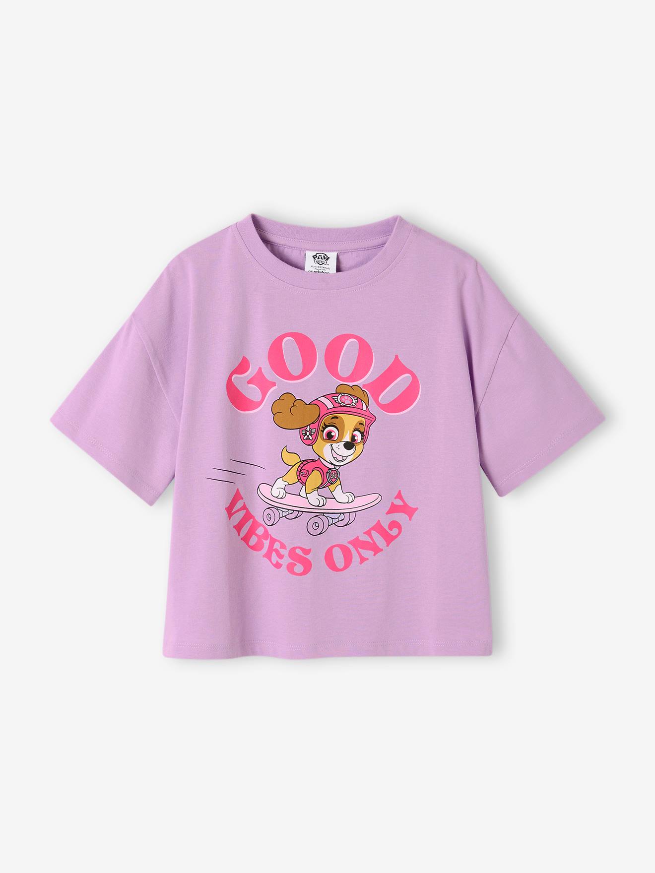 Paw Patrol T Shirt for Girls lilac Girls Vertbaudet