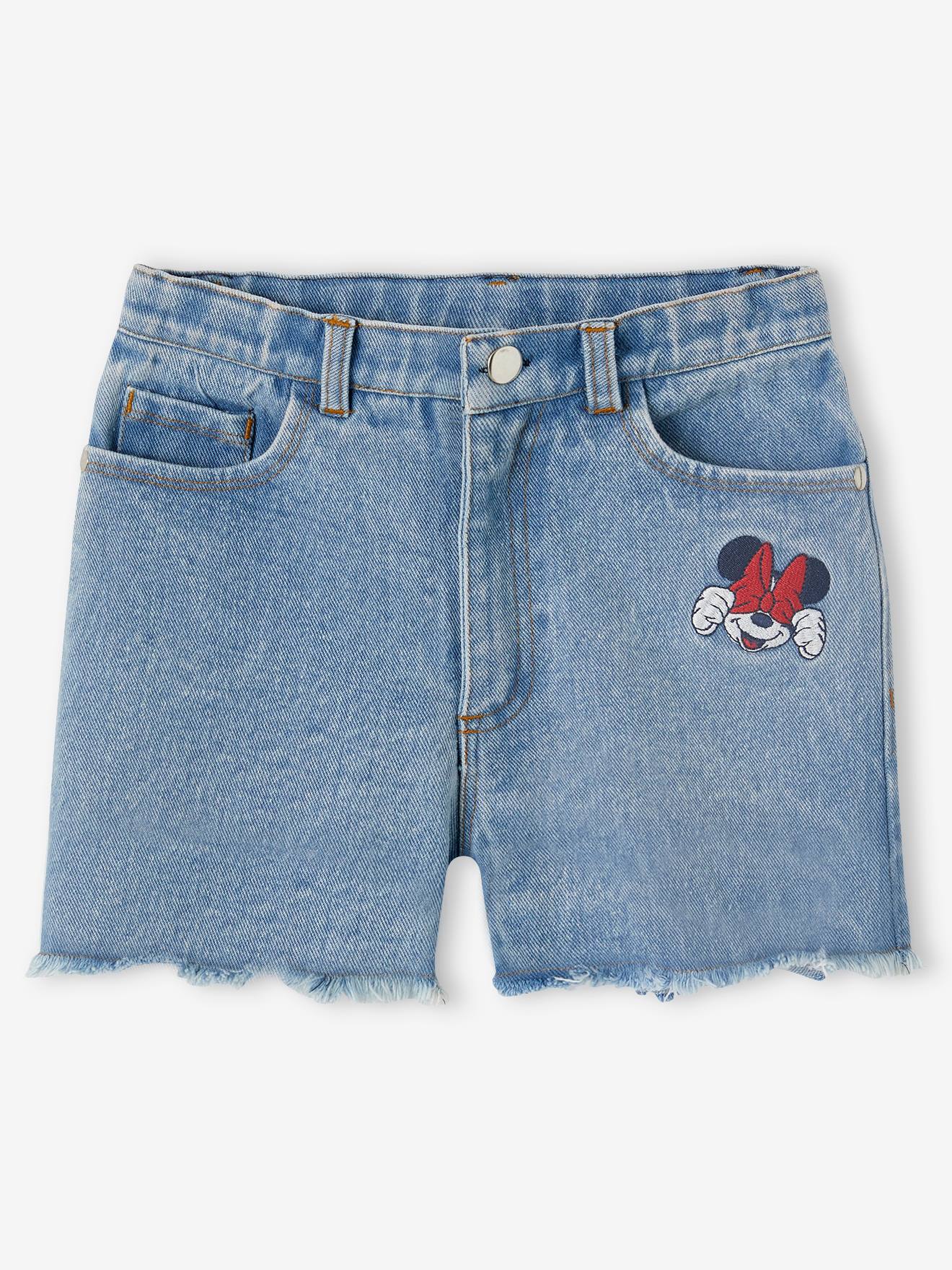 Minnie Mouse Shorts in Embroidered Denim for Girls