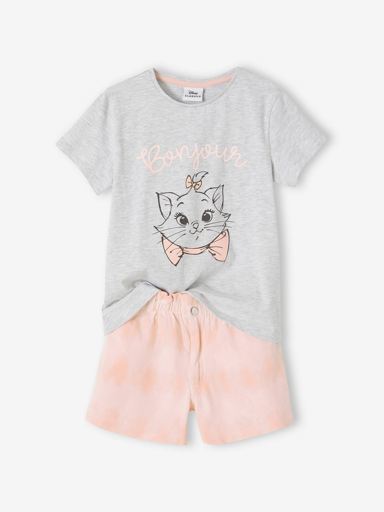Marie of The Aristocats T-Shirt + Shorts Combo by Disney(r) for Girls pale pink