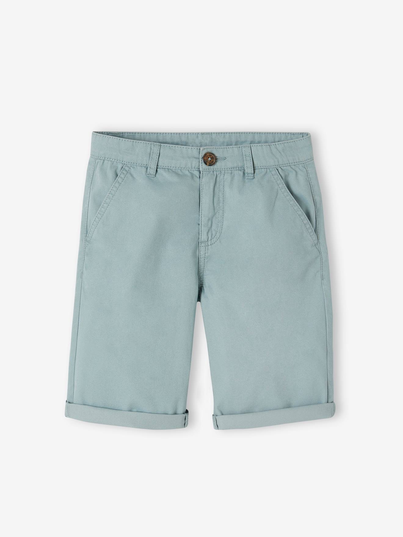 Chino Bermuda Shorts for Boys grey blue