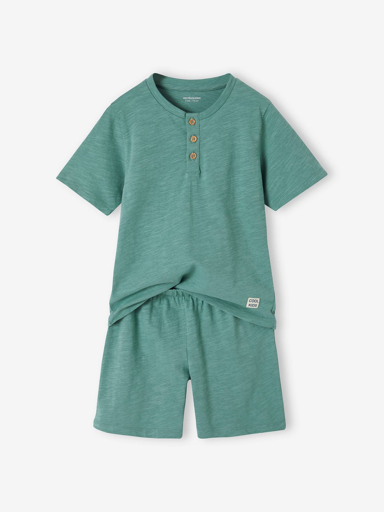 Pyjamas in Marl Jersey Knit for Boys emerald green