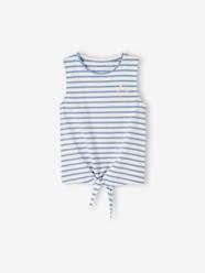 Girls-Printed Sleeveless Top with Bow for Girls