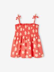 Girls-Smocked Floral Print Top, for Girls