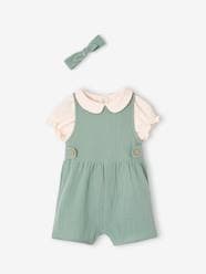 3-Piece Combo: T-Shirt, Jumpsuit & Headband for Babies