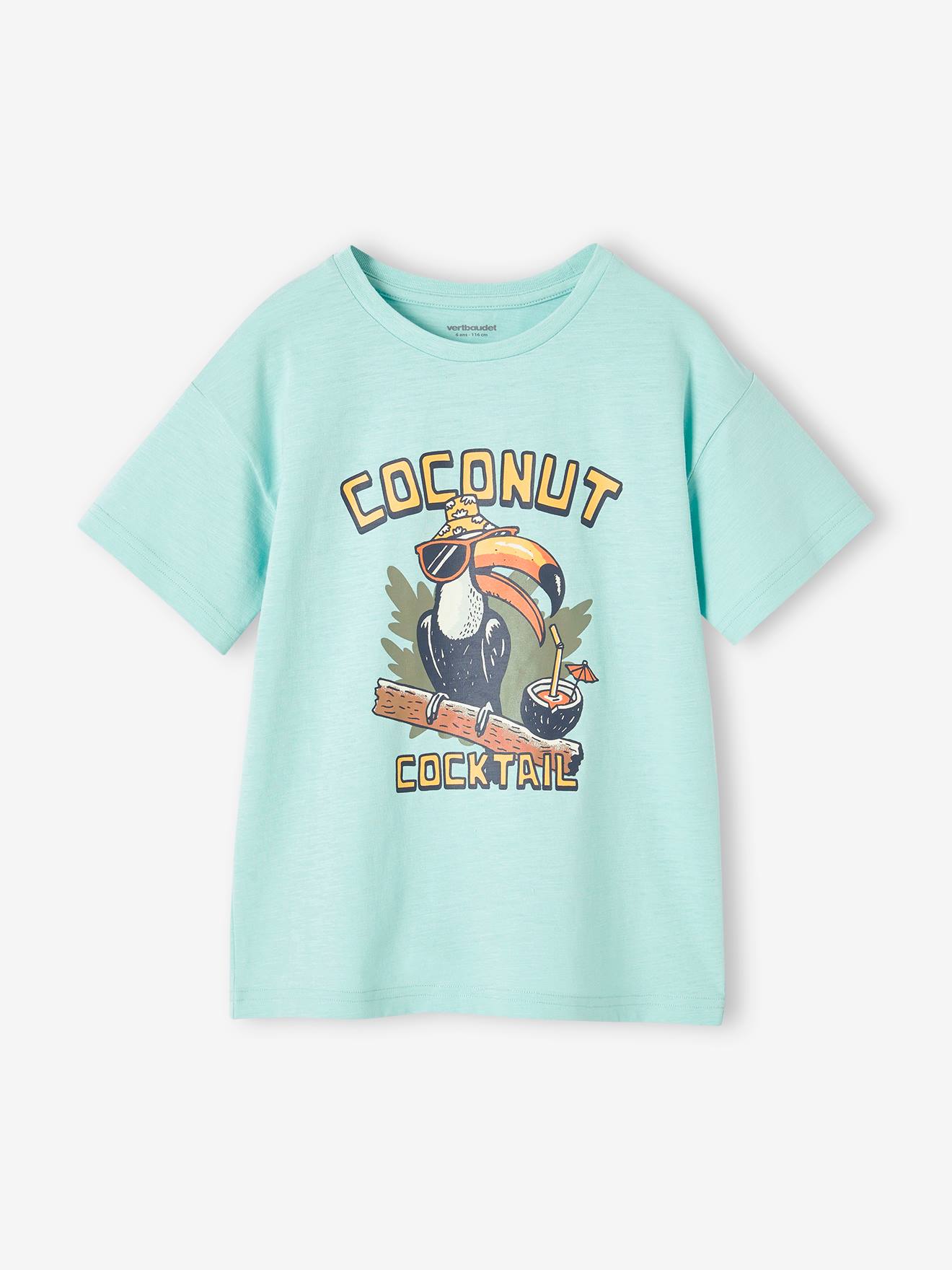 Fun T-Shirt with Animal, for Boys turquoise