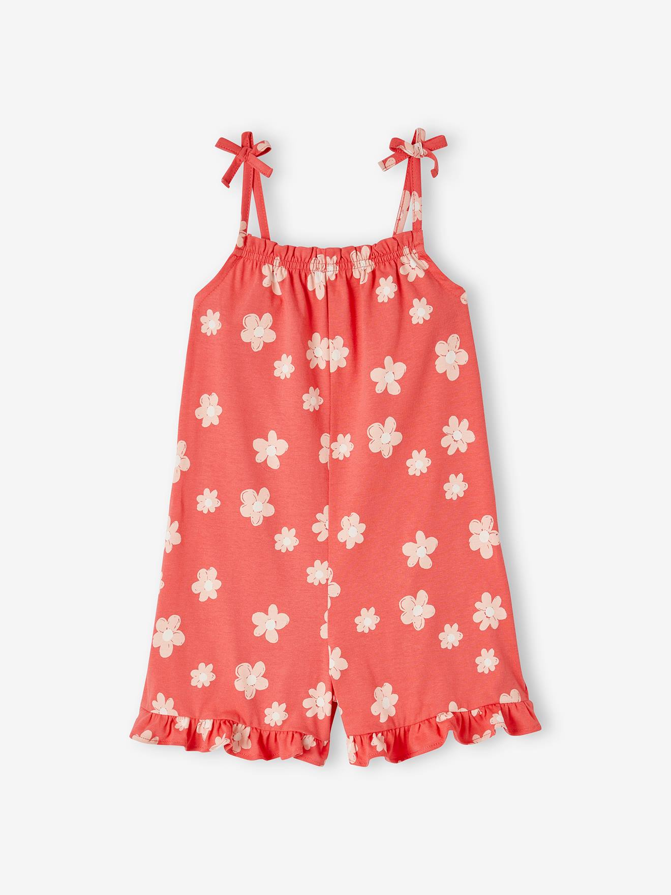 Ruffled Jumpsuit for Girls red