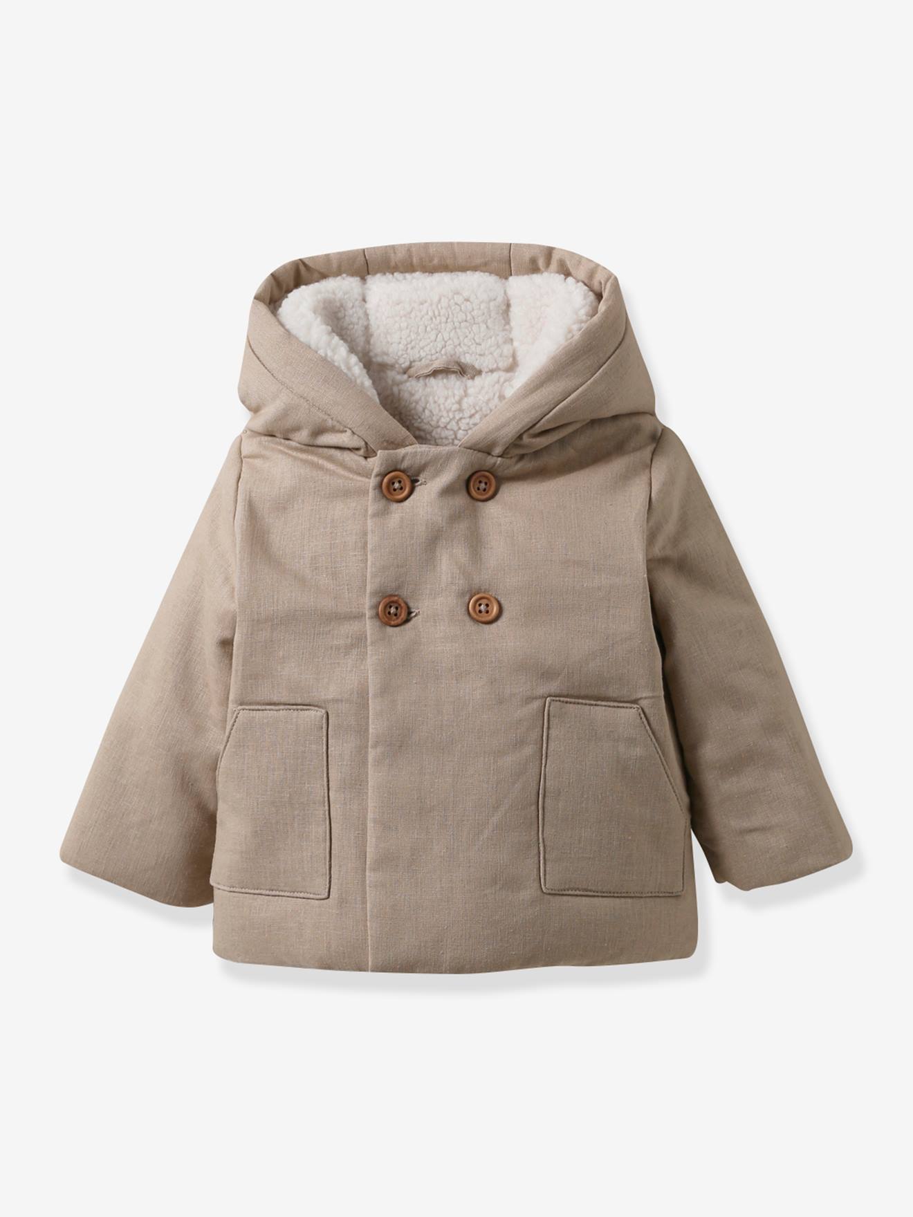 Coat in Linen & Cotton for Babies