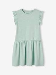 Girls-Dress with Ruffle on the Sleeves, for Girls