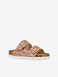 Shoes-Girls Footwear-Glittery Slip-Ons with Buckles for Girls, COLORS OF CALIFORNIA