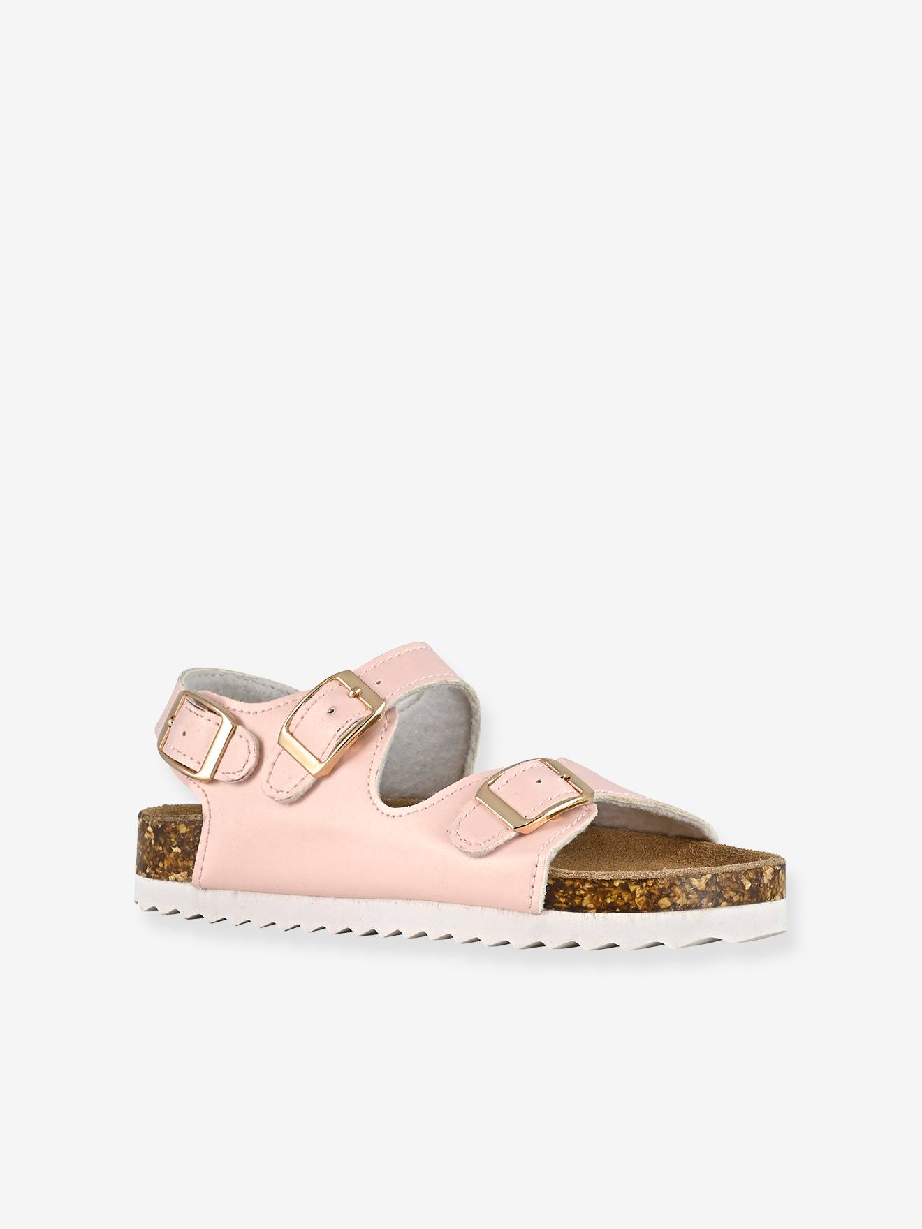 Monochrome 3-Buckle Sandals for Girls - 2