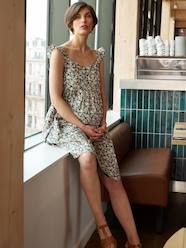 Maternity-Dresses-Floral Dress with Frilly Straps for Maternity, by ENVIE DE FRAISE