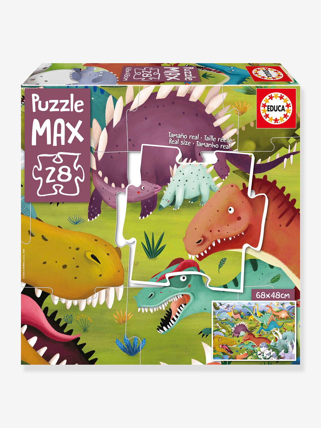 28-Piece Max Puzzle, Dinosaurs - EDUCA multicoloured