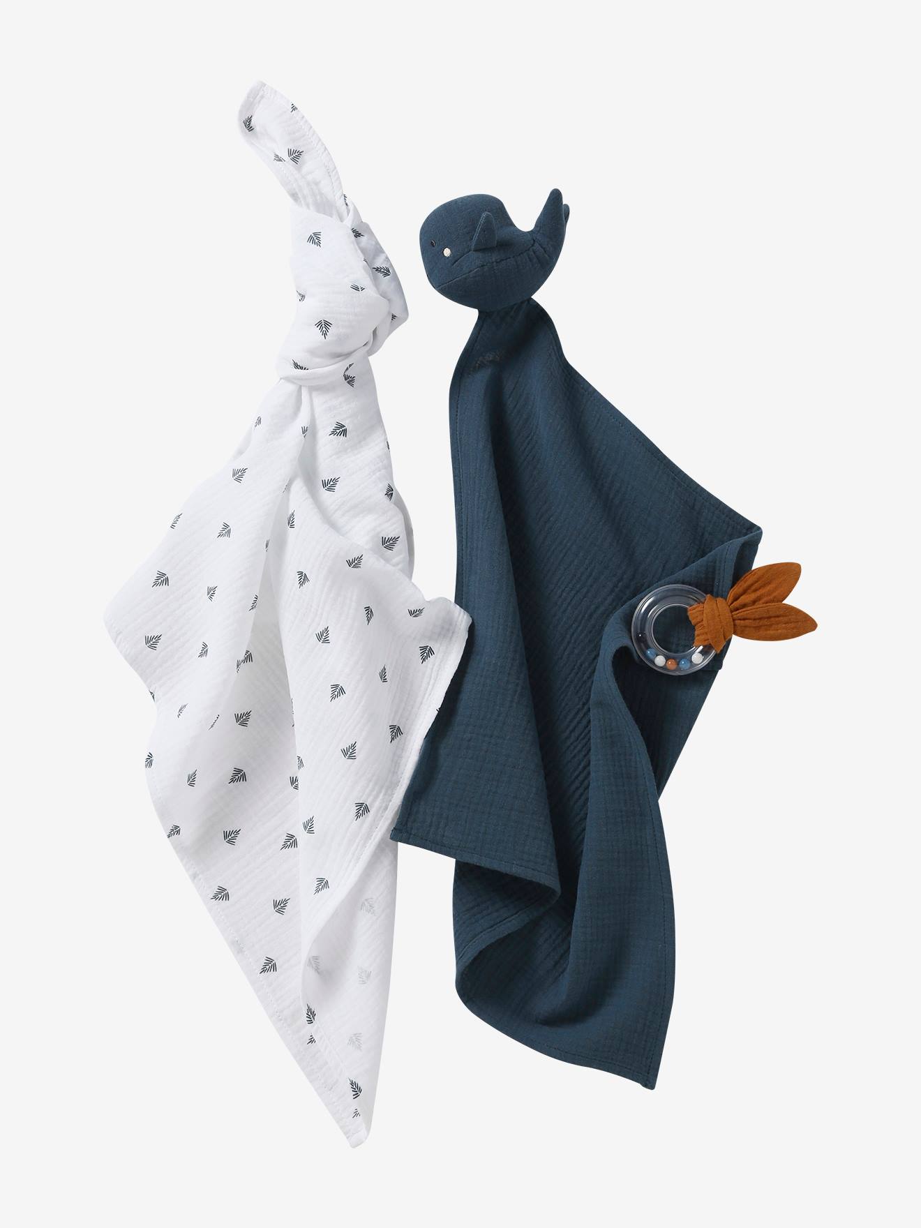 3-Piece Gift Box: Muslin Square + Soft Toy + Rattle