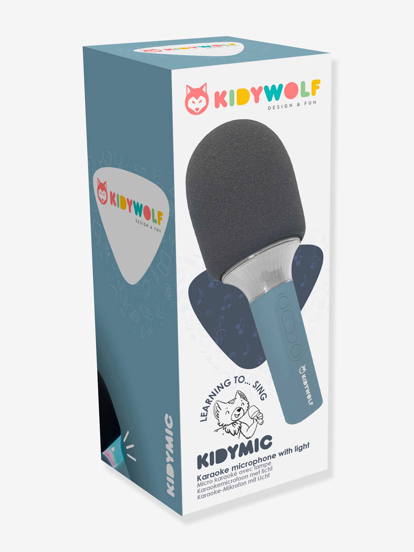 Karaoke Microphone Kidymic KIDYWOLF blue Toys Vertbaudet