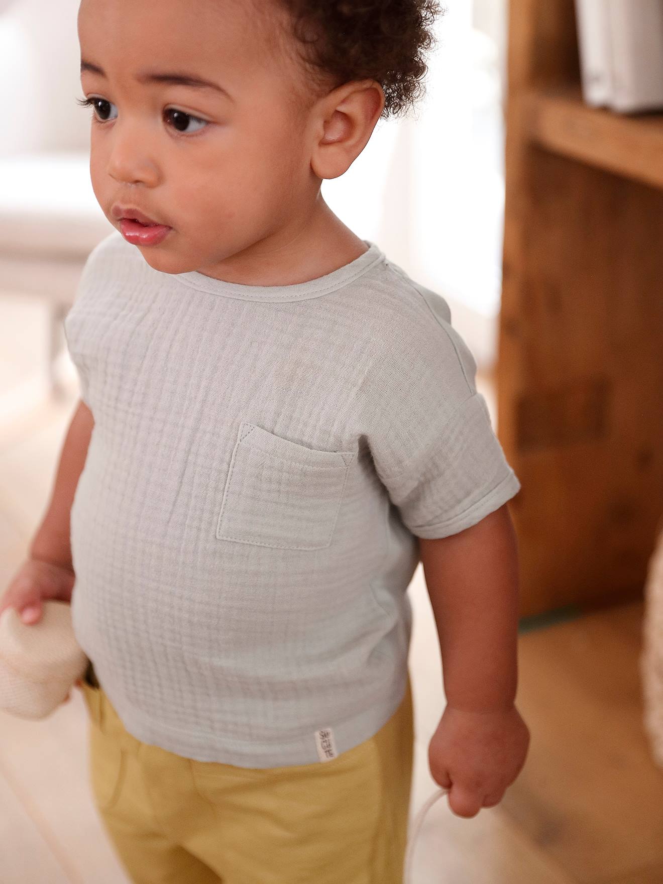 Short Sleeve Dual Fabric T-Shirt