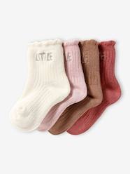 -Pack of 4 Pairs of "Little" Socks for Babies