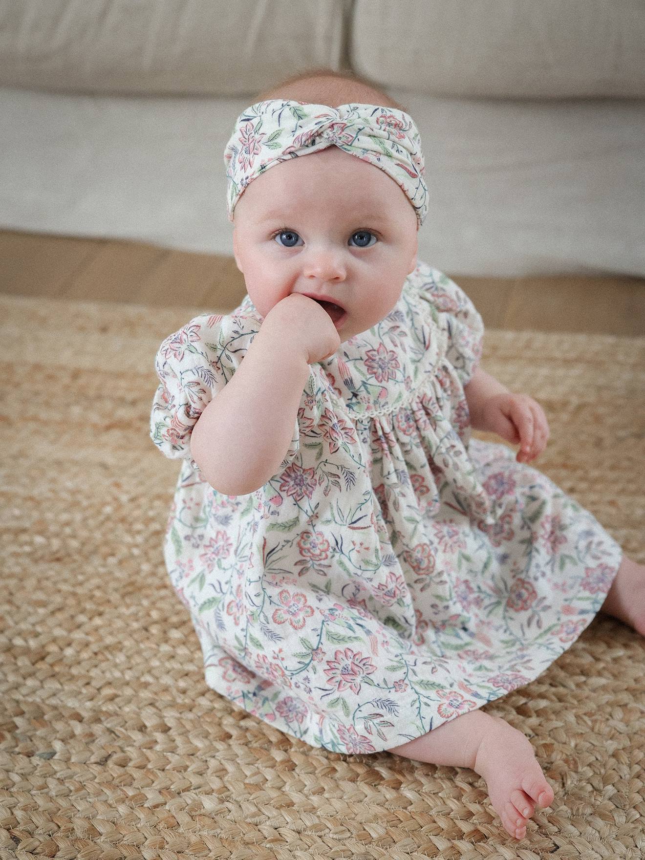 Baby girl dresses with headband discount