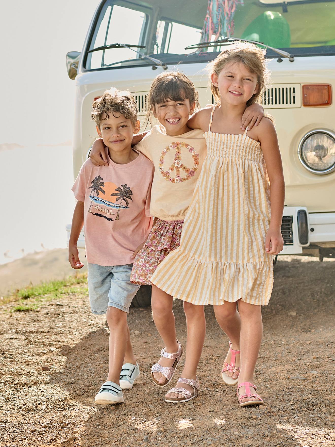 Smocked Striped Dress in Seersucker