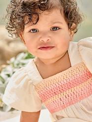 Cotton Gauze Blouse with Crochet Neckline for Babies