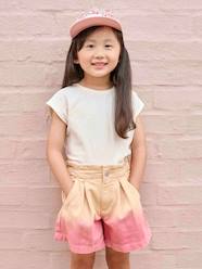 Girls-Shorts-Shorts in Dip-Dye Fabric, for Girls