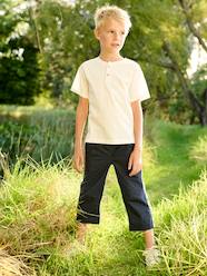 -Cropped Lightweight Trousers Convert into Bermuda Shorts, for Boys