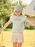 T-Shirt with Message in Flower Motifs for Girls coral+ecru+pale yellow+sky blue 