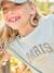 T-Shirt with Message in Flower Motifs for Girls coral+ecru+pale yellow+sky blue 