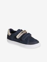 Shoes-Girls Footwear-Hook-and-Loop Trainers in Leather for Girls